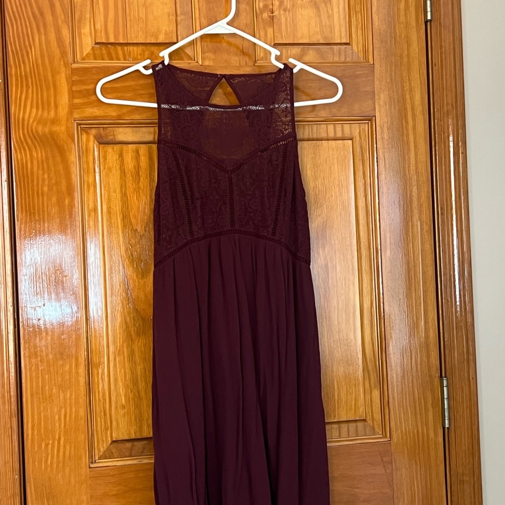Red lace dress